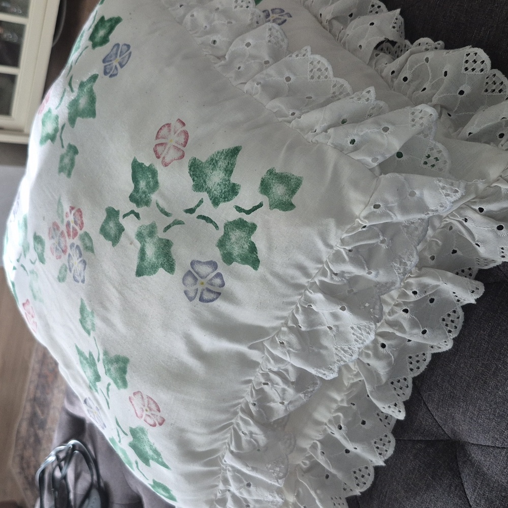 Two Ivy Shabby Chic Pillows With Ruffle - Picture 5 of 5
